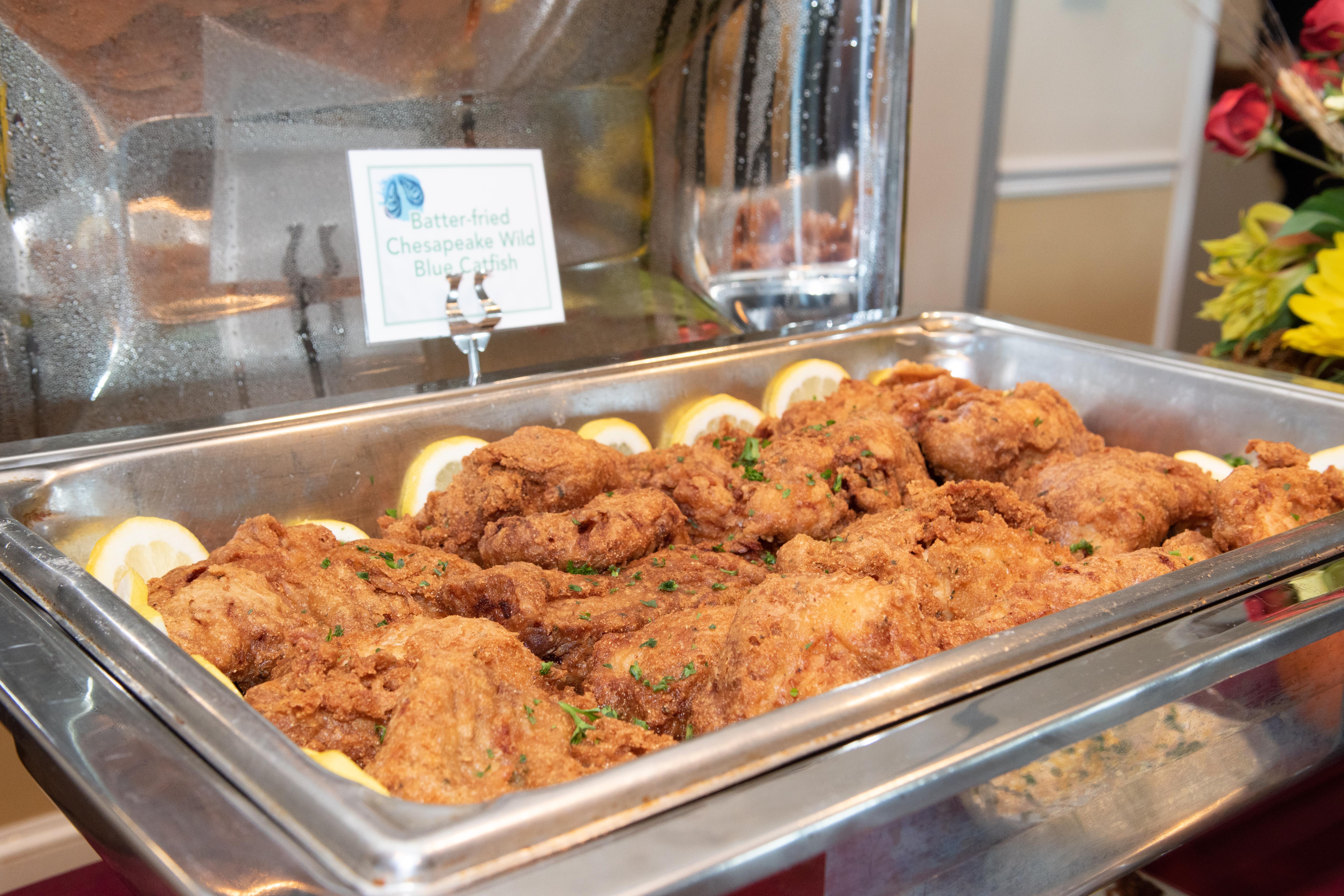 Batter fried Chesapeake Wild Blue Catfish