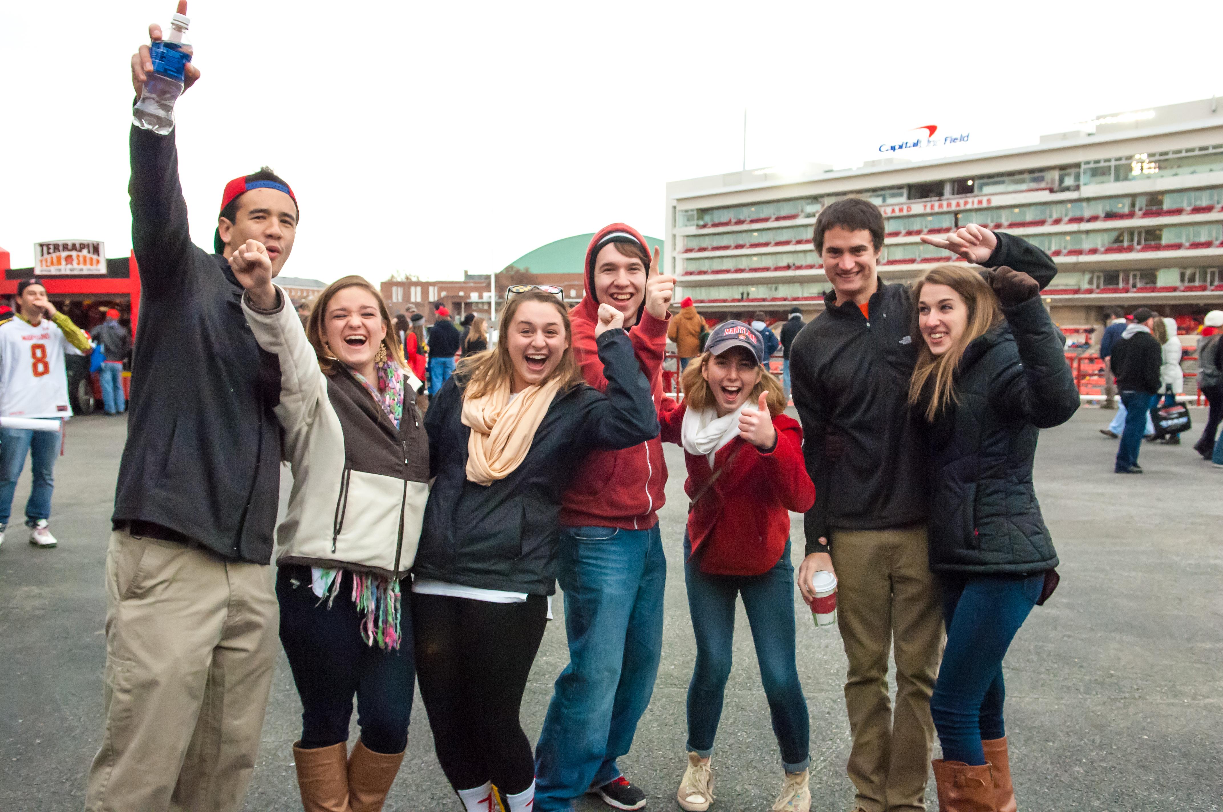 People at Secu Stadium